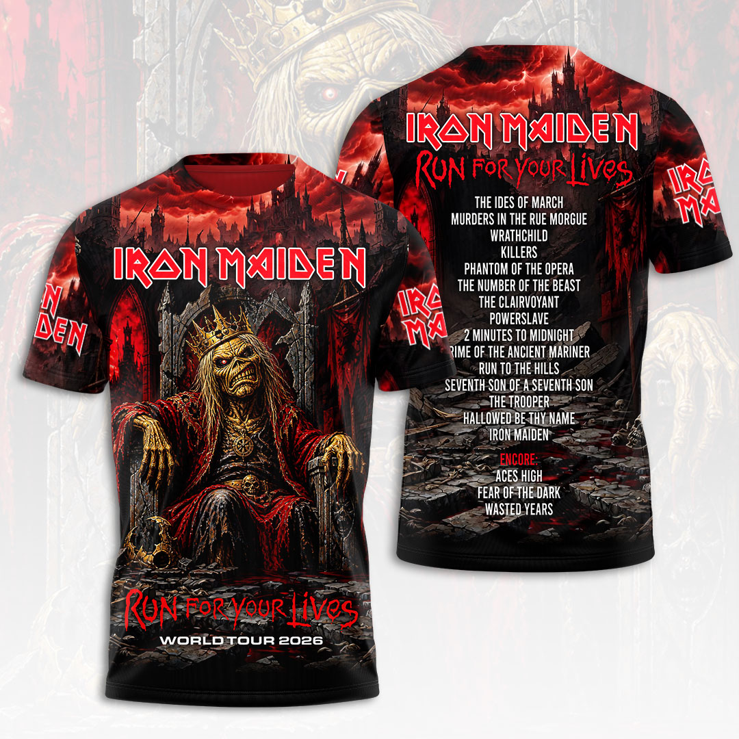 Iron Maiden 2026 World Tour 3D Apparel – HOATT17835