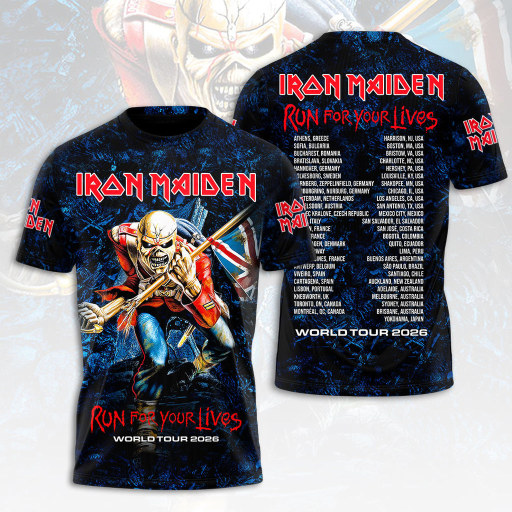 Iron Maiden 2026 World Tour 3D Apparel – HOATT17867