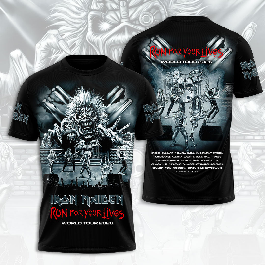 Iron Maiden 2026 World Tour 3D Apparel – HOATT17957