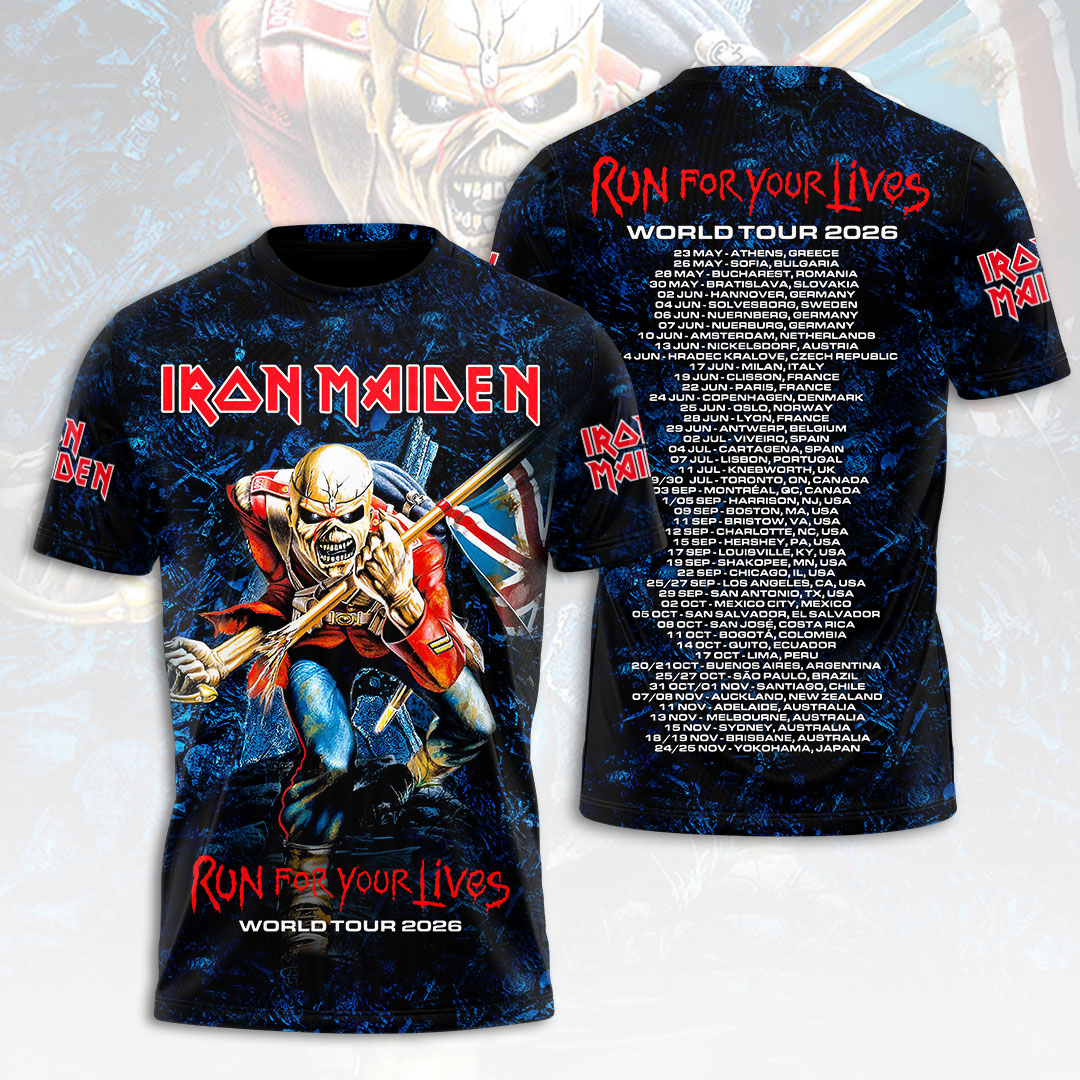 Iron Maiden 2026 World Tour 3D Apparel – HOATT18312