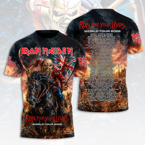 Iron Maiden 2026 World Tour 3D Apparel – HOATT18350