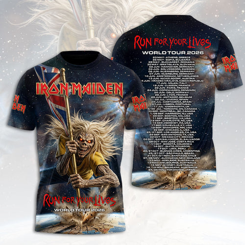 Iron Maiden 2026 World Tour 3D Apparel – HOATT18351