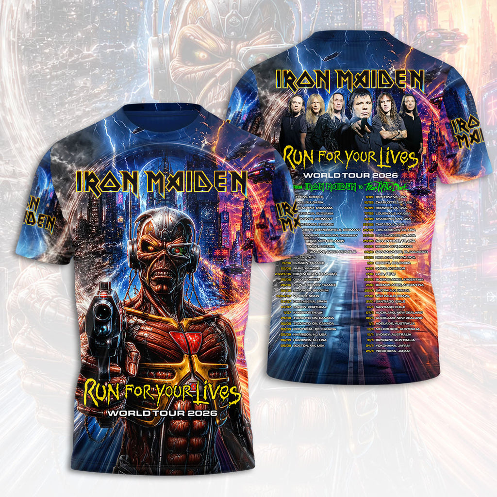 Iron Maiden 2026 World Tour 3D Apparel – HOATT18455