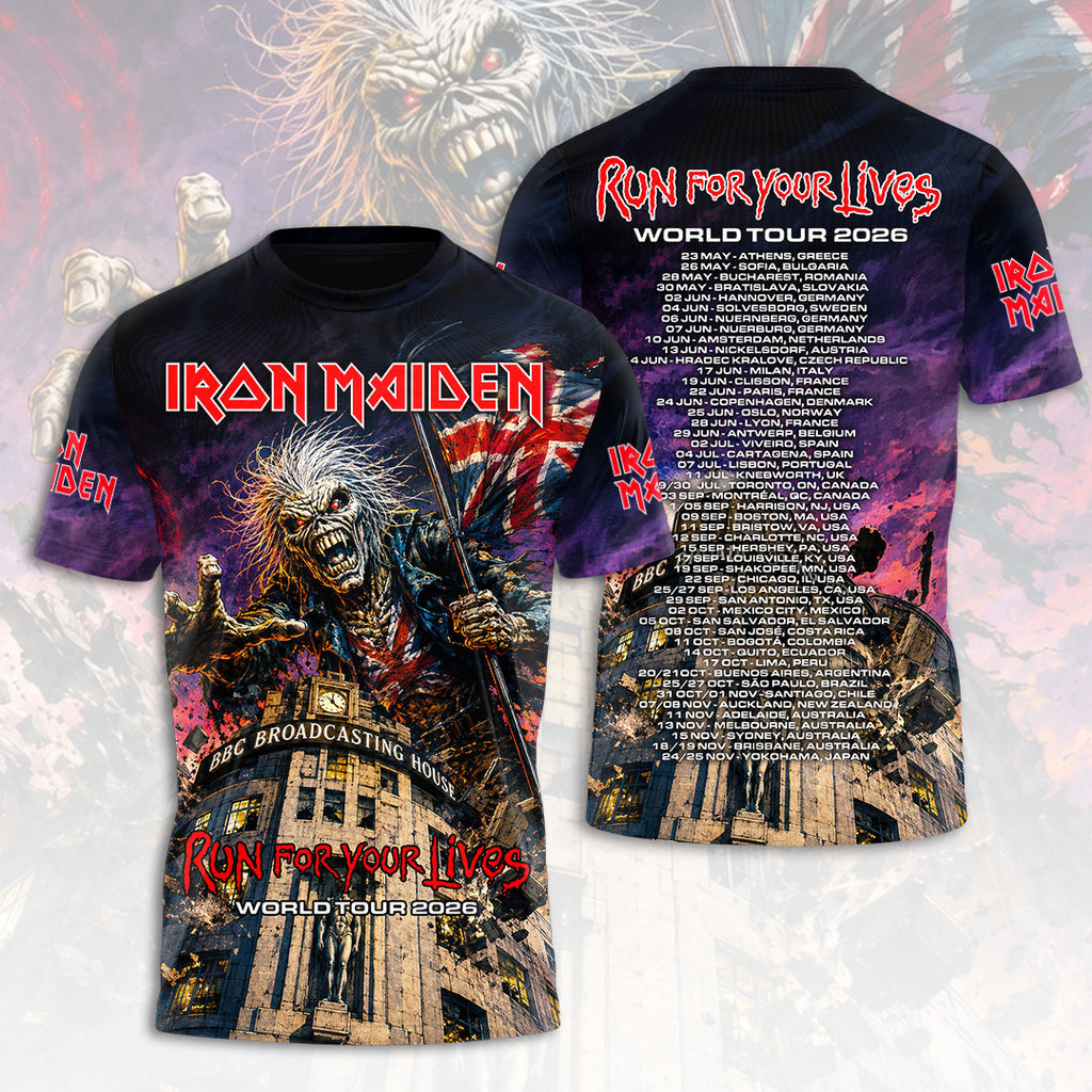 Iron Maiden 2026 World Tour 3D Apparel – HOATT18611