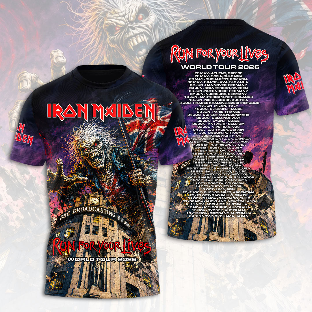 Iron Maiden 2026 World Tour 3D Apparel – HOATT18611
