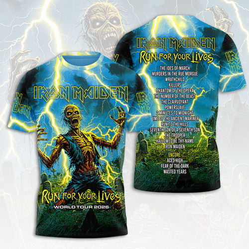 Iron Maiden 2026 World Tour 3D Apparel – HOATT18818