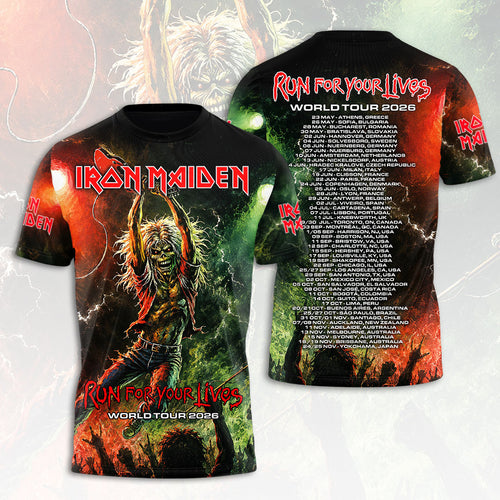 Iron Maiden 2026 World Tour 3D Apparel – HOATT18858