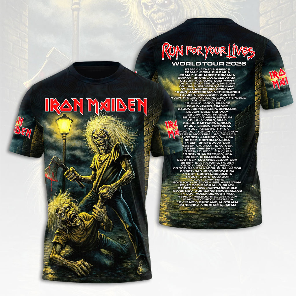 Iron Maiden 2026 World Tour 3D Apparel – HOATT18930