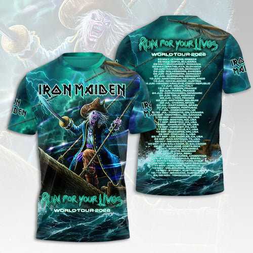 Iron Maiden 2026 World Tour 3D Apparel – HOATT19124