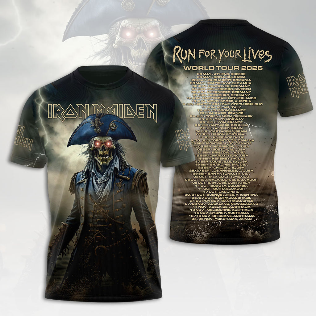 Iron Maiden 2026 World Tour 3D Apparel – HOATT19179