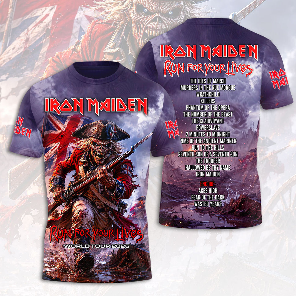 Iron Maiden 2026 World Tour 3D Apparel – HOATT19272
