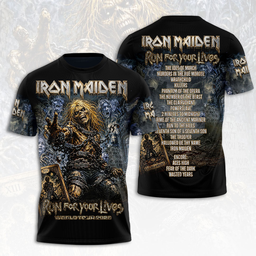 Iron Maiden 2026 World Tour 3D Apparel – HOATT19274