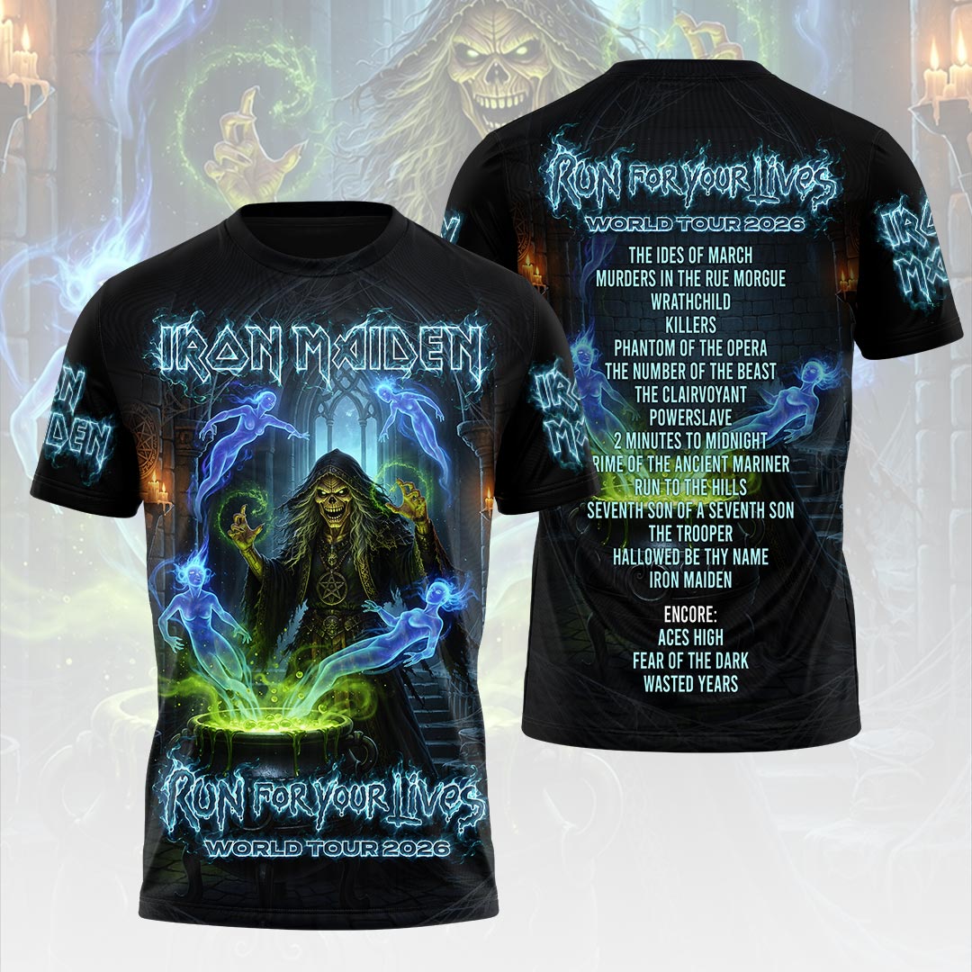 Iron Maiden 2026 World Tour 3D Apparel – HOATT19275
