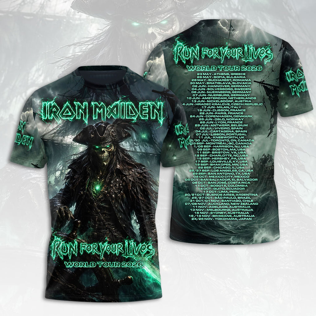 Iron Maiden 2026 World Tour 3D Apparel – HOATT19277