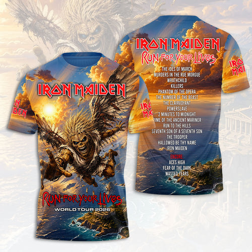 Iron Maiden 2026 World Tour 3D Apparel – HOATT19322