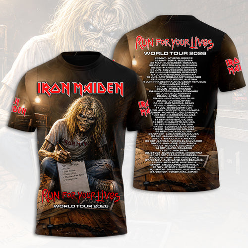 Iron Maiden 2026 World Tour 3D Apparel – HOATT19412