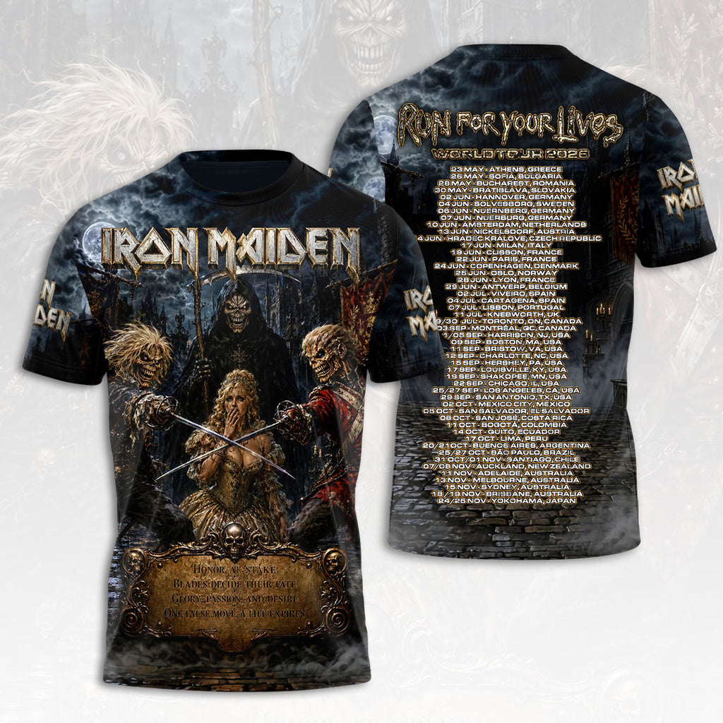 Iron Maiden 2026 World Tour 3D Apparel – HOATT19452