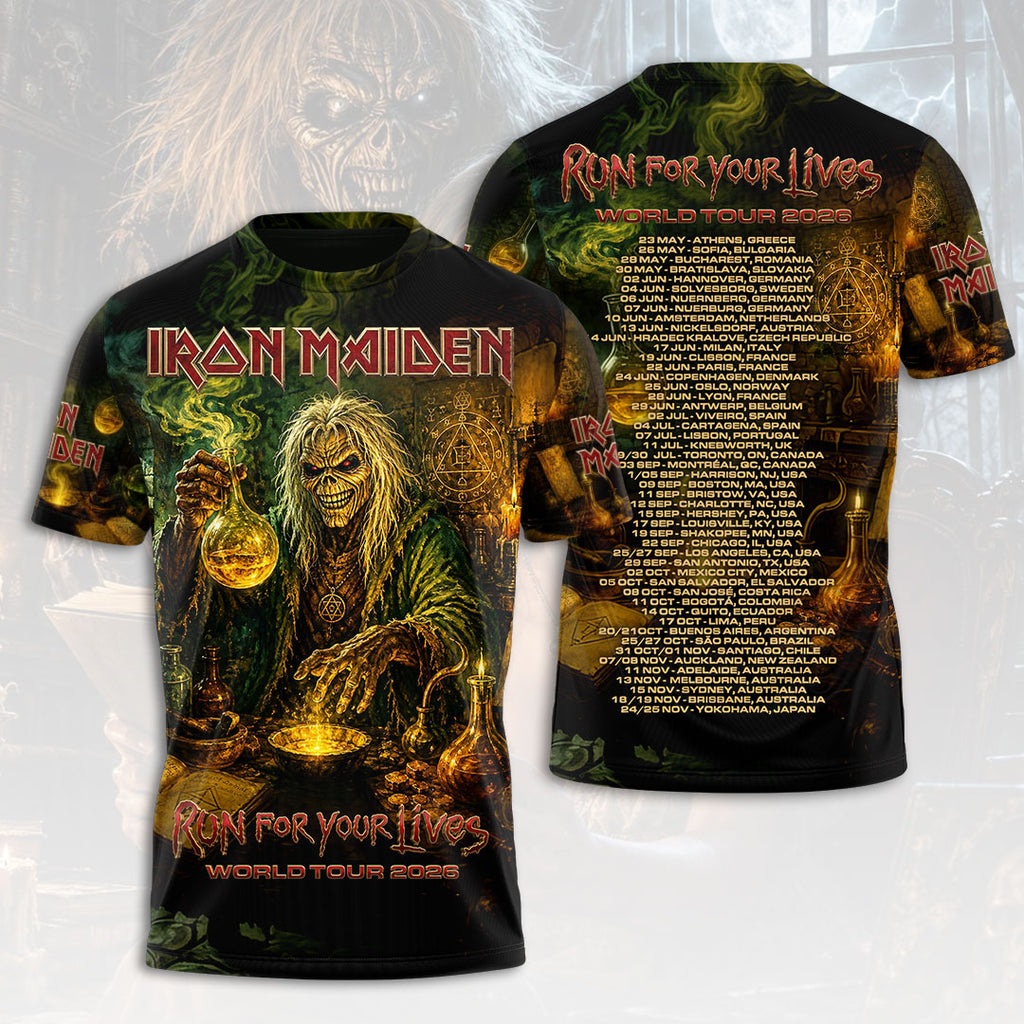 Iron Maiden 2026 World Tour 3D Apparel – HOATT19487
