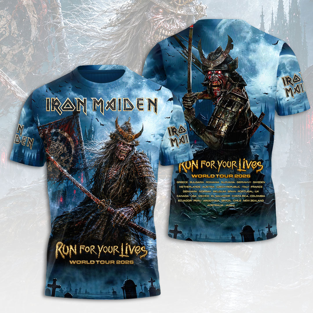 Iron Maiden 2026 World Tour 3D Apparel – HOATT19520