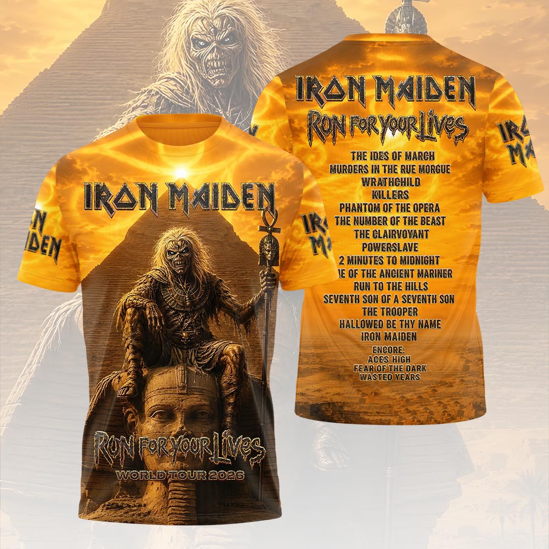 Iron Maiden 2026 World Tour 3D Apparel – HOATT19561