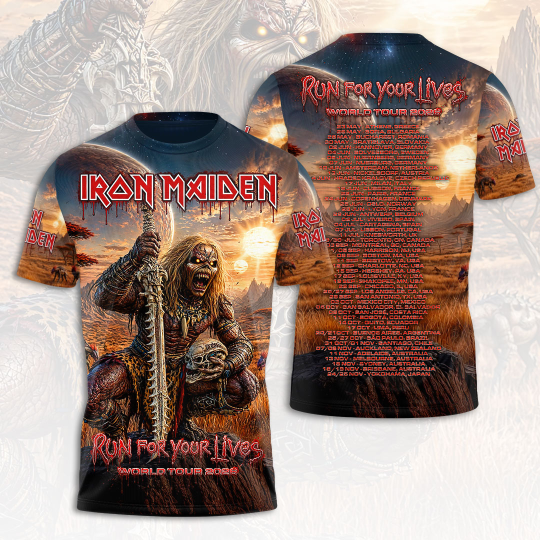 Iron Maiden 2026 World Tour 3D Apparel – HOATT19709