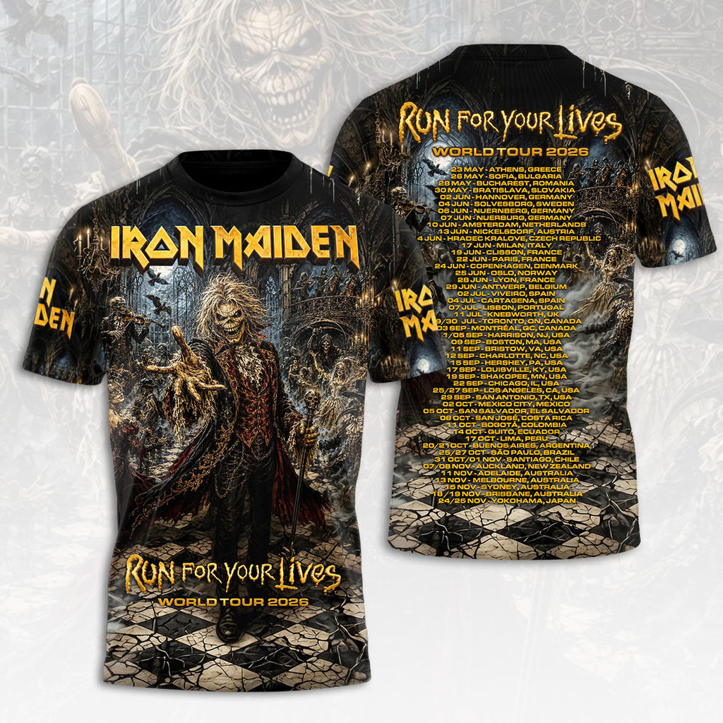 Iron Maiden 2026 World Tour 3D Apparel – HOATT19867