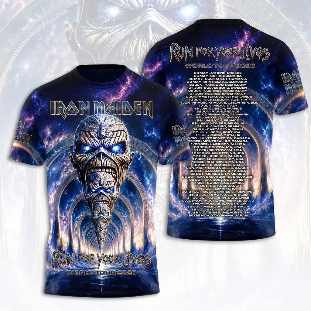 Iron Maiden 2026 World Tour 3D Apparel – HOATT20633
