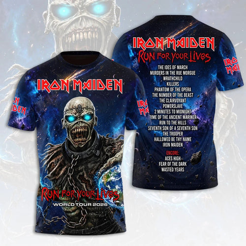 Iron Maiden 2026 World Tour 3D Apparel – HOATT21086