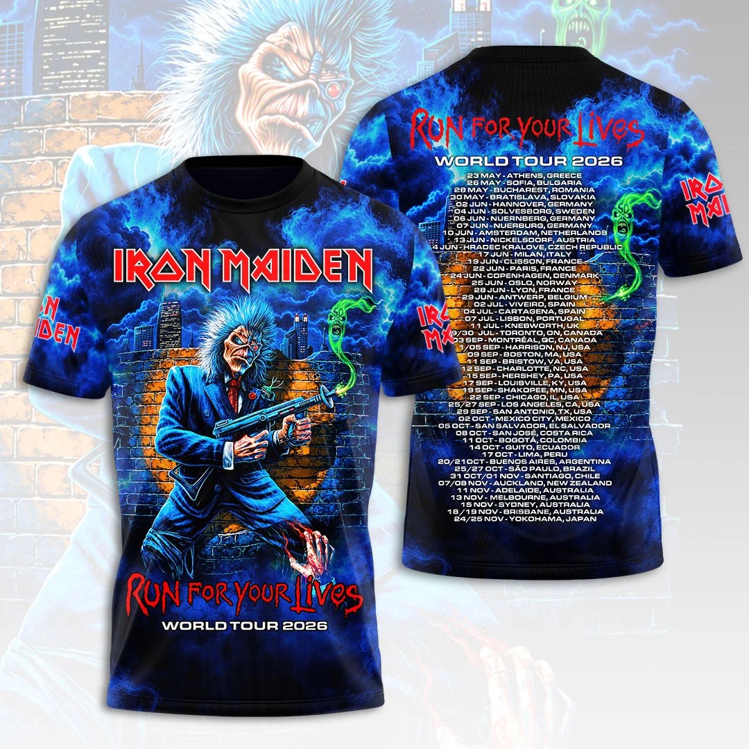 Iron Maiden 2026 World Tour 3D Apparel – HOATT21434