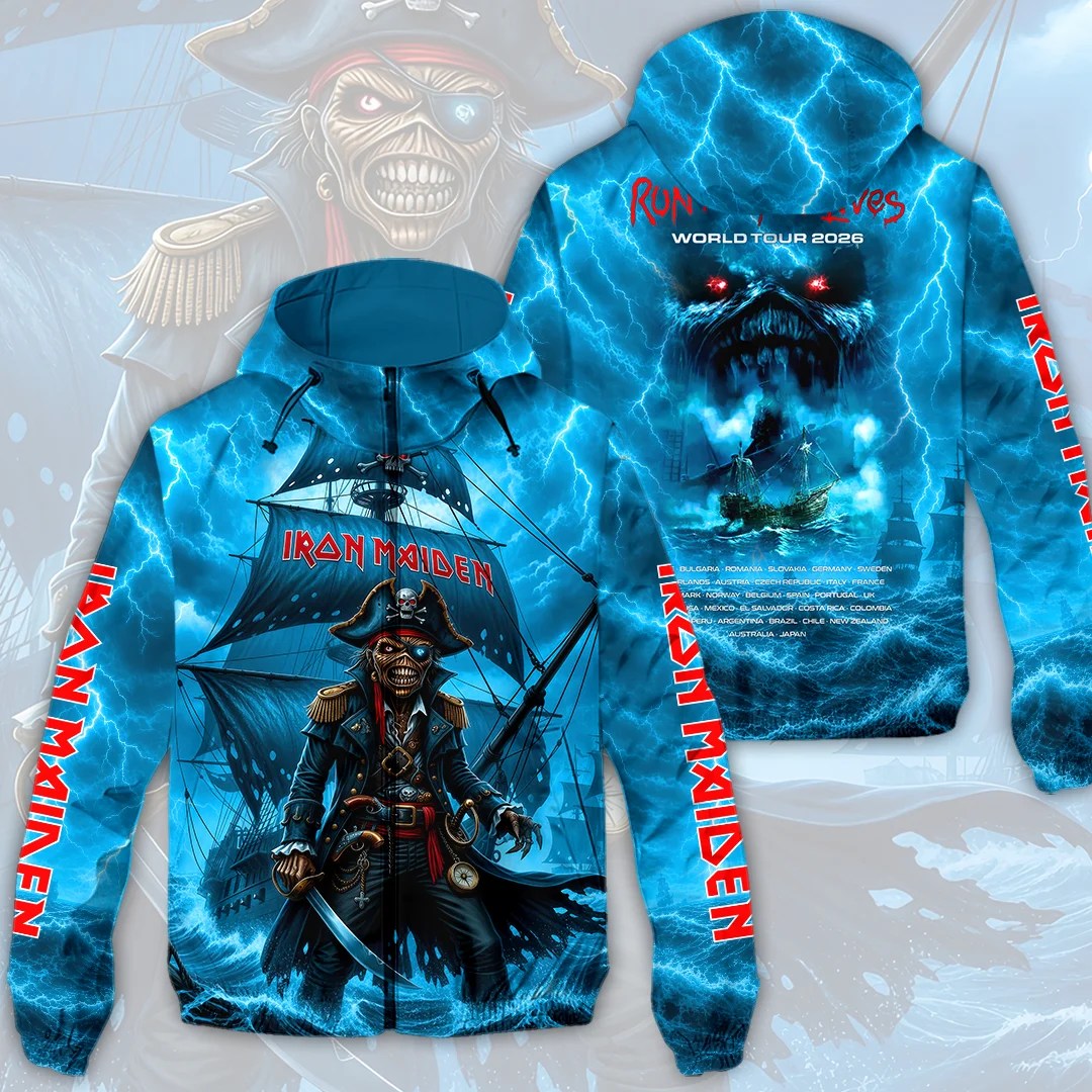 Iron Maiden 2026 World Tour 3D Windbreaker Jacket – HOATT21090