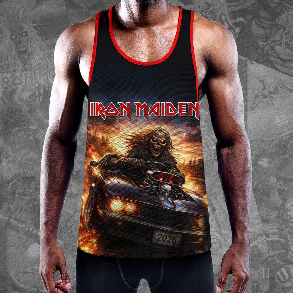 Iron Maiden 2026 World Tour Y-Back Muscle Tank Top – TMTHU5593