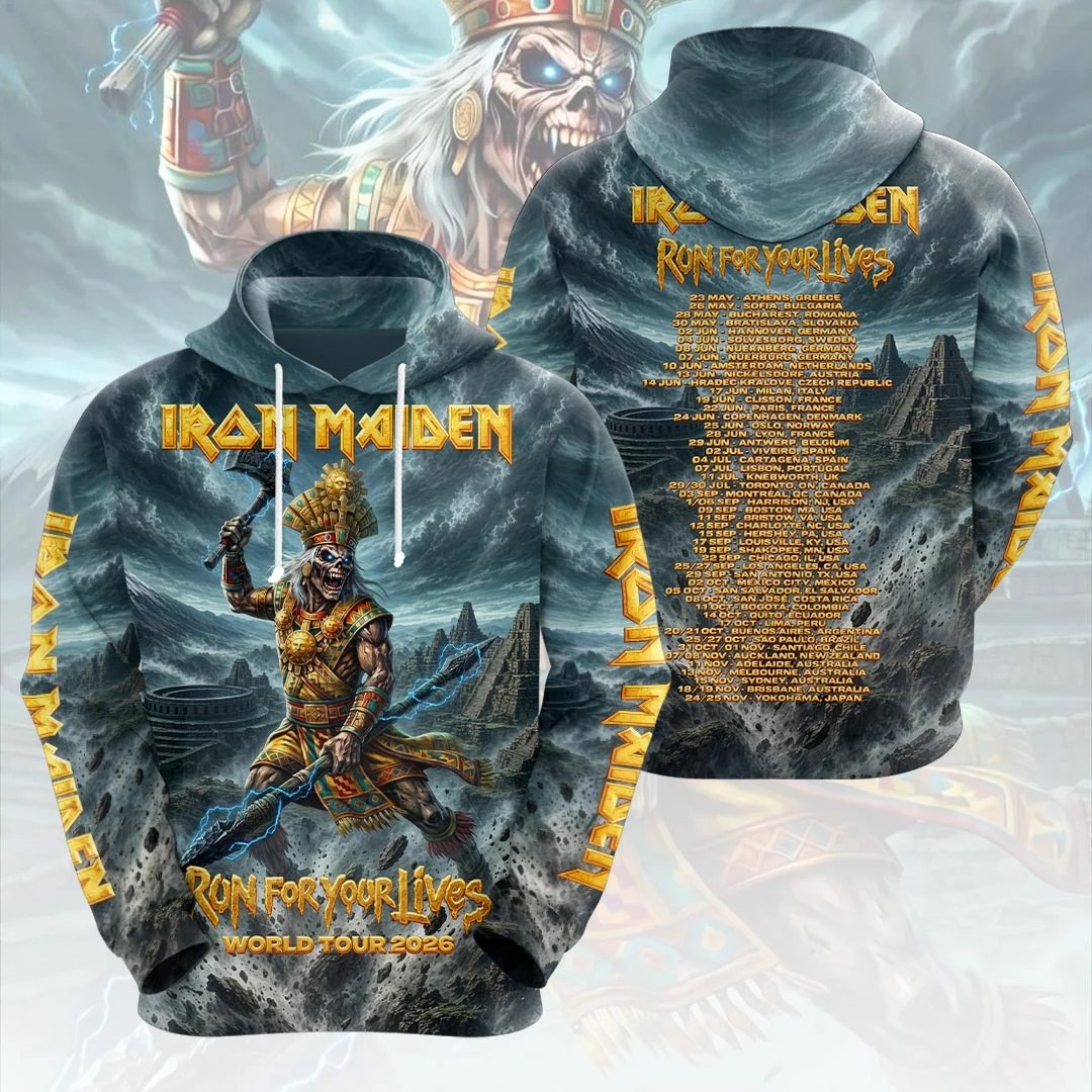 Iron Maiden 2026 World Tour 3D Apparel – HOATT21324