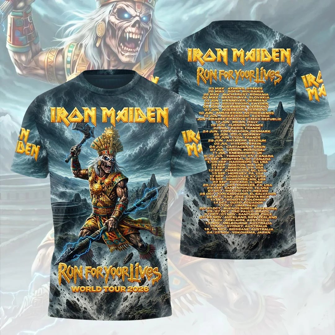 Iron Maiden 2026 World Tour 3D Apparel – HOATT21324