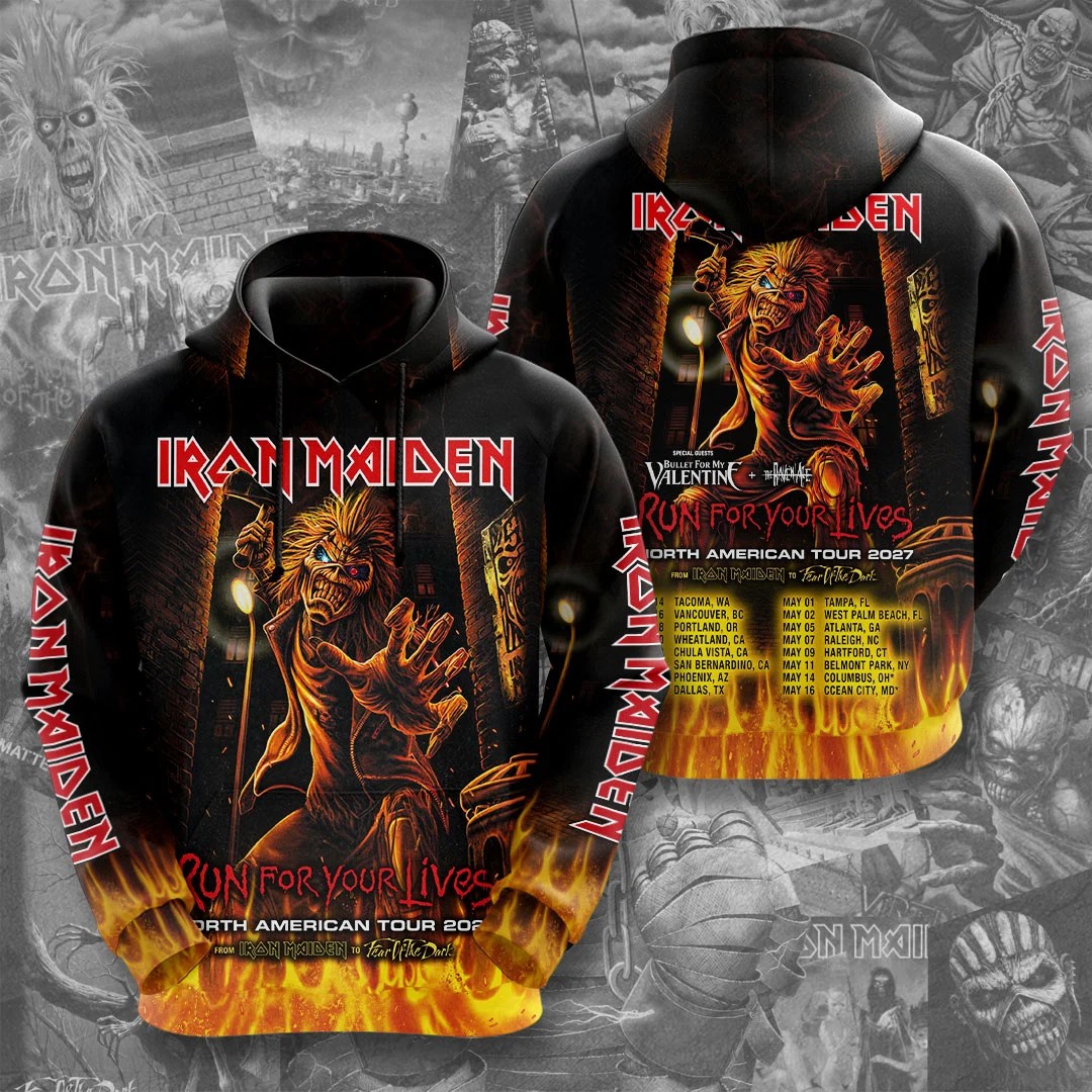 Iron Maiden 2027 World Tour 3D Apparel – TMTHU10135