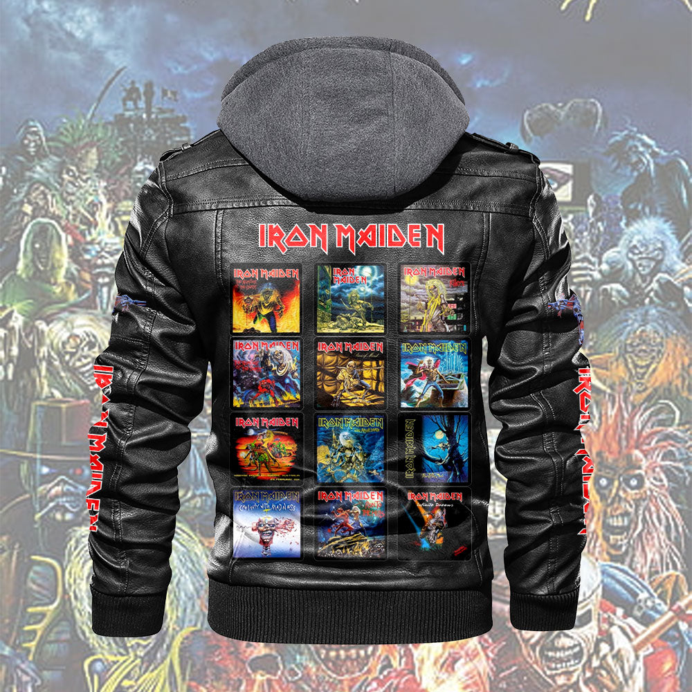 Iron Maiden 2D Leather Hooded Jacket – TMTHU6377