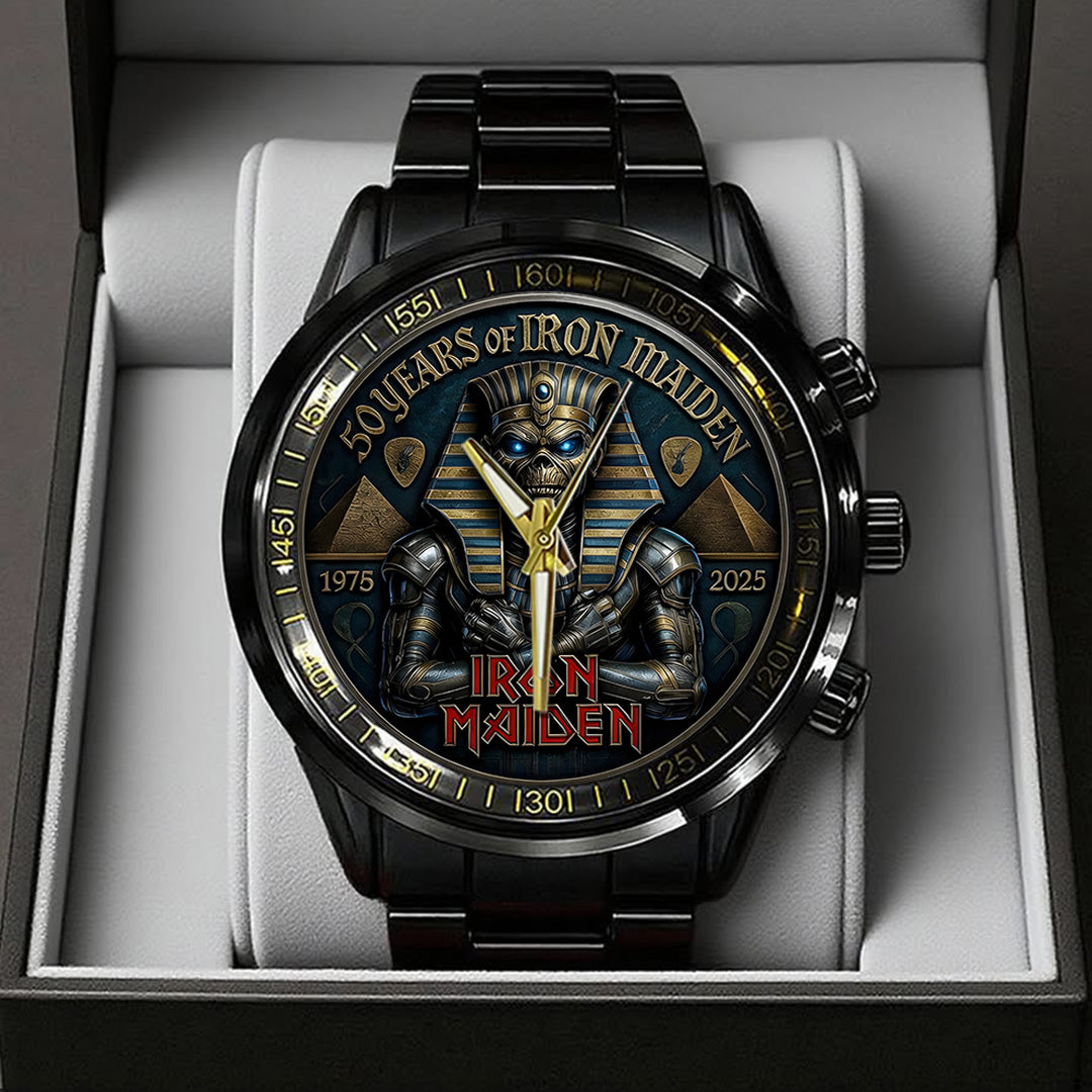 Iron Maiden 50 Years Anniversary Black Stainless Steel Watch – TANTN24686
