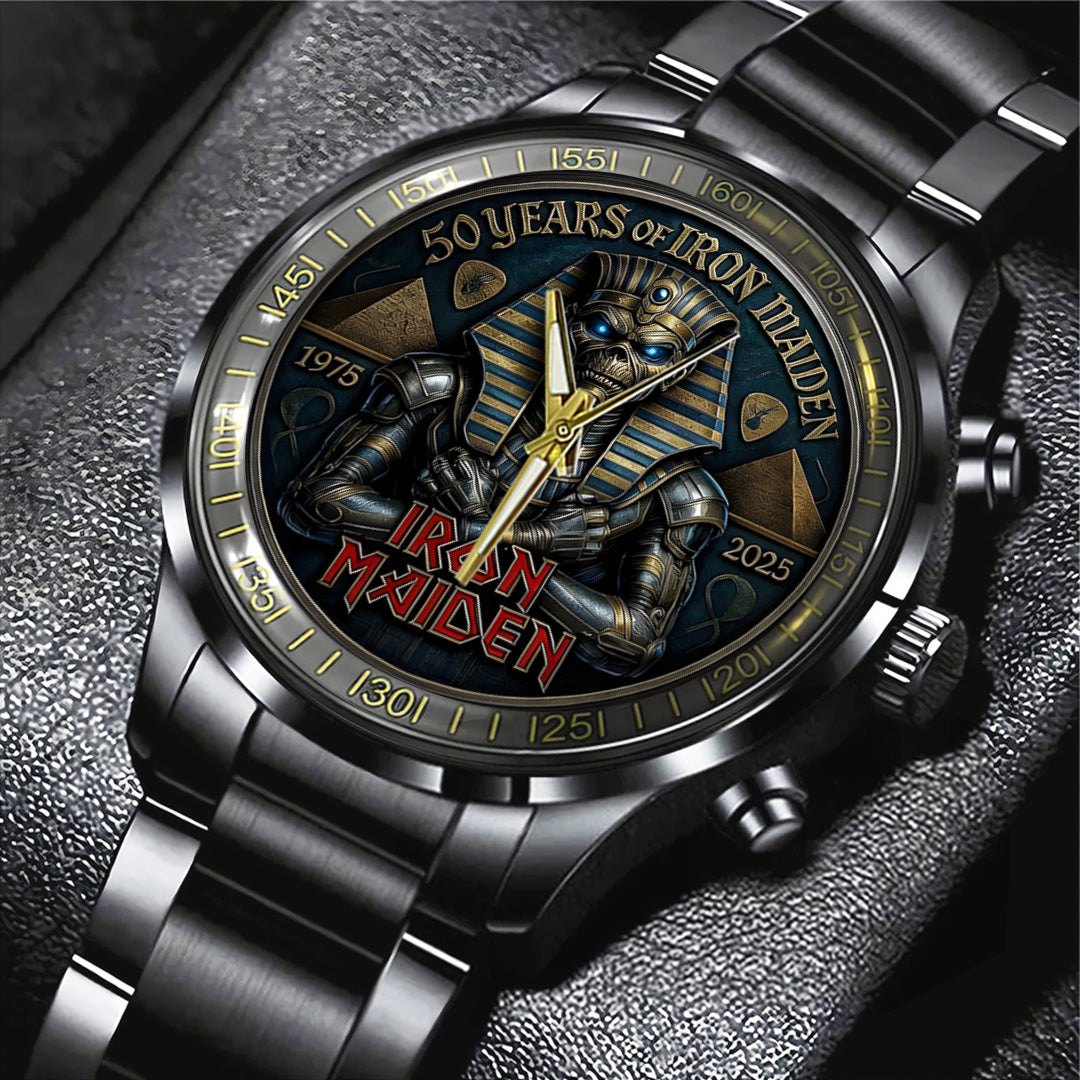 Iron Maiden 50 Years Anniversary Black Stainless Steel Watch – TANTN24686