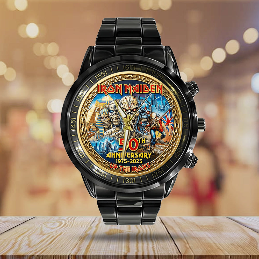 Iron Maiden 50th Anniversary Black Stainless Steel Watch – MAITM14241