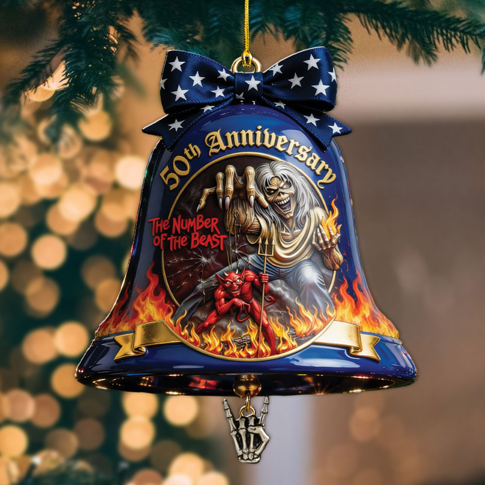 Iron Maiden 50th Anniversary Custom Shape 2-sided Acrylic Ornament – MAITM13974