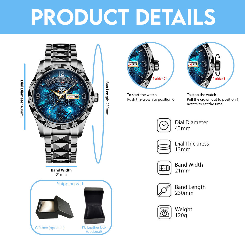Iron Maiden Alloy Luxury Quartz Watch – TMTHU7905