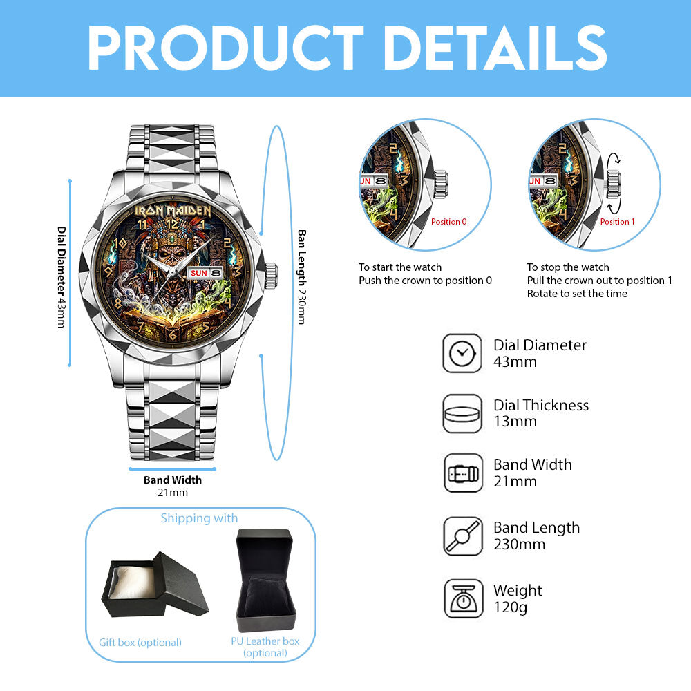 Iron Maiden Alloy Luxury Quartz Watch – TMTHU7903