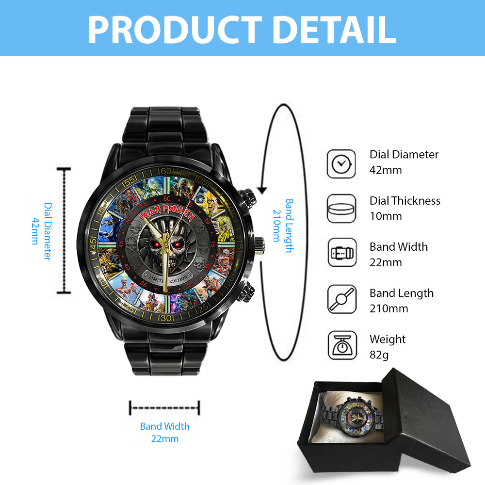 Iron Maiden Black Stainless Steel Watch – TMTHU7984