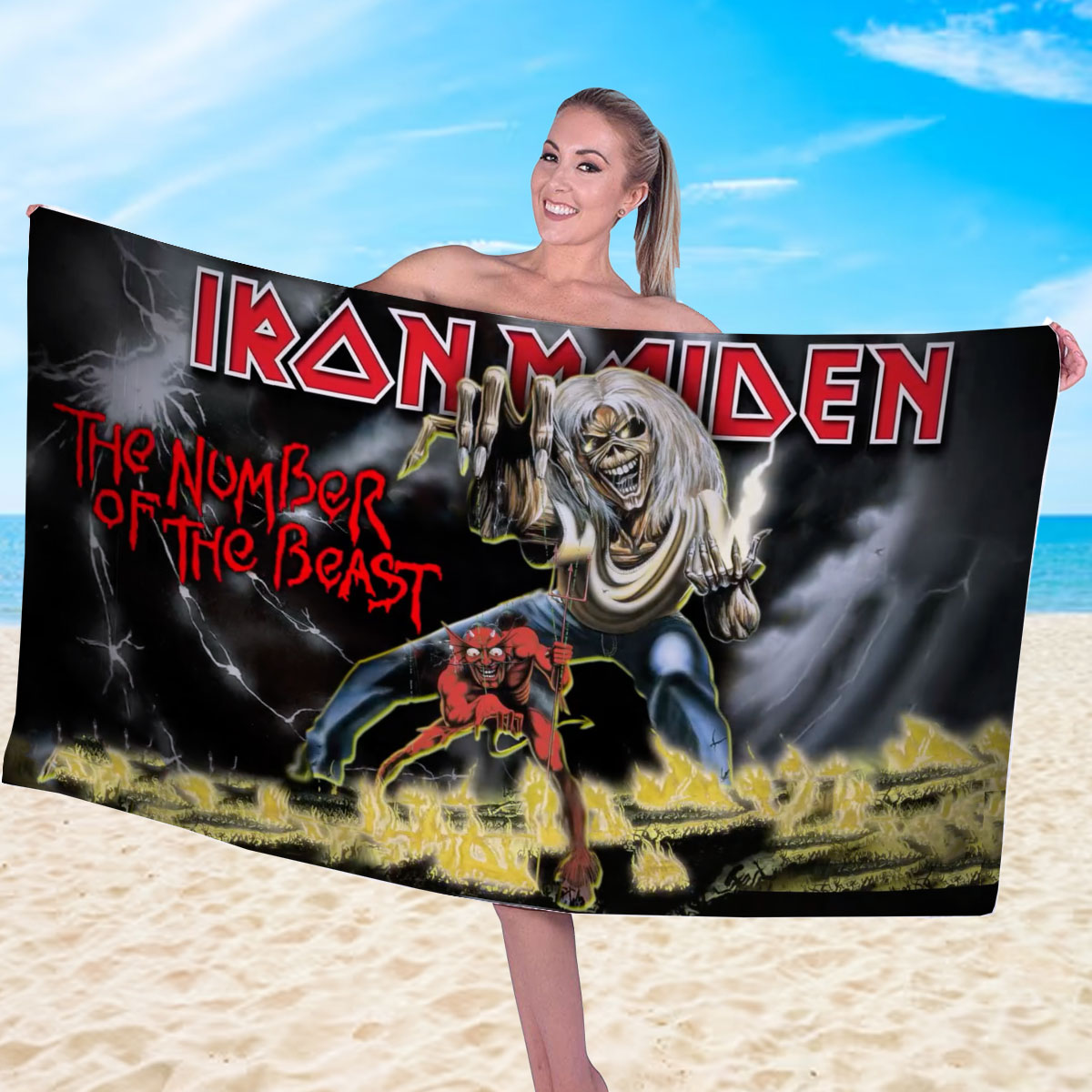 Iron Maiden Rectangle Beach Towel – MAITM 12111
