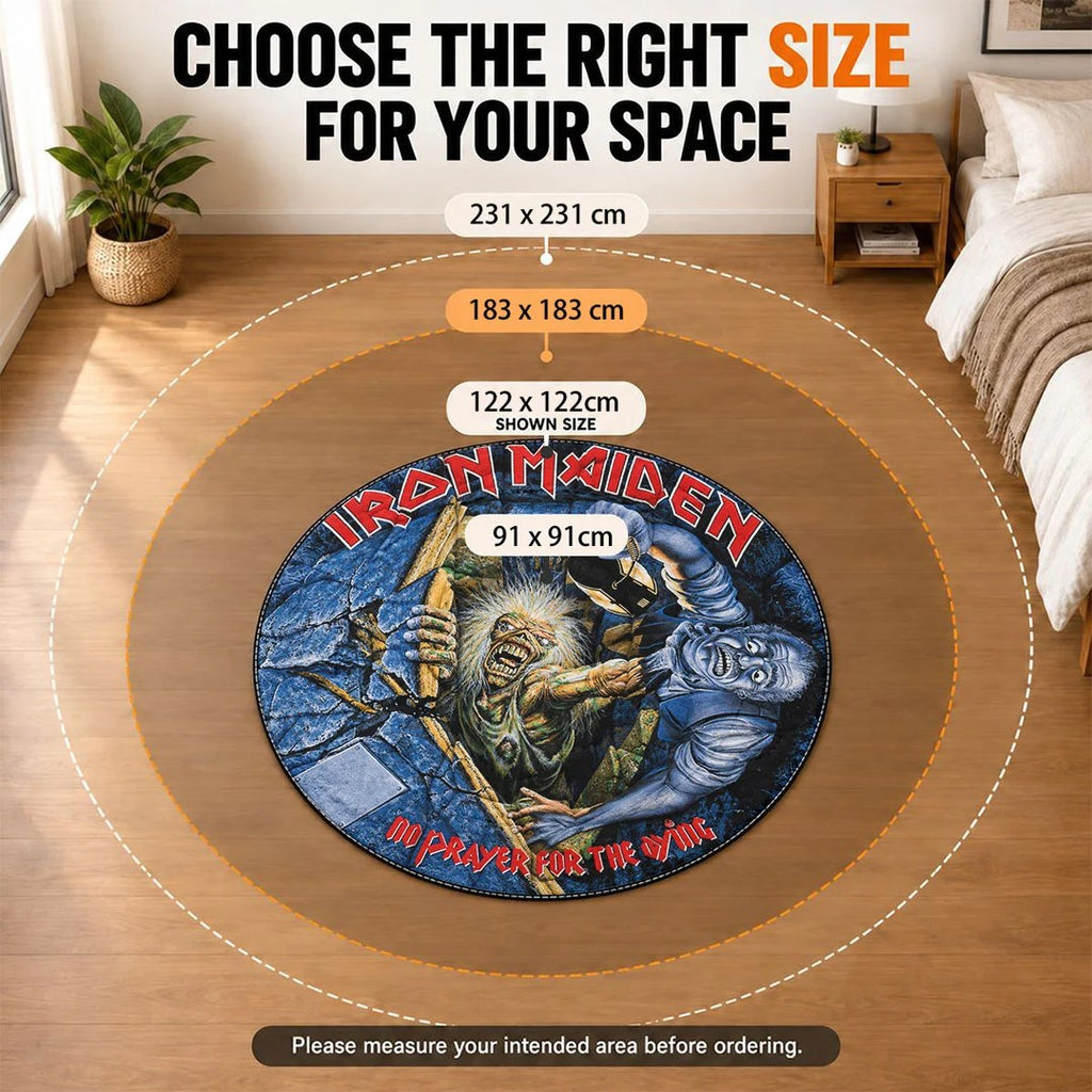 Iron Maiden Round Quilt Rug – HOATT26718