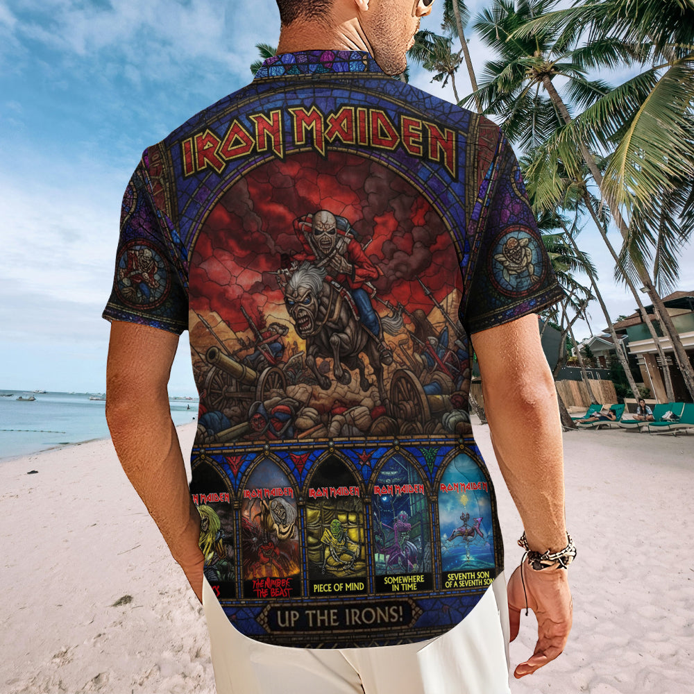 Iron Maiden Short Sleeve Button-Down Shirt – TMTHU7294