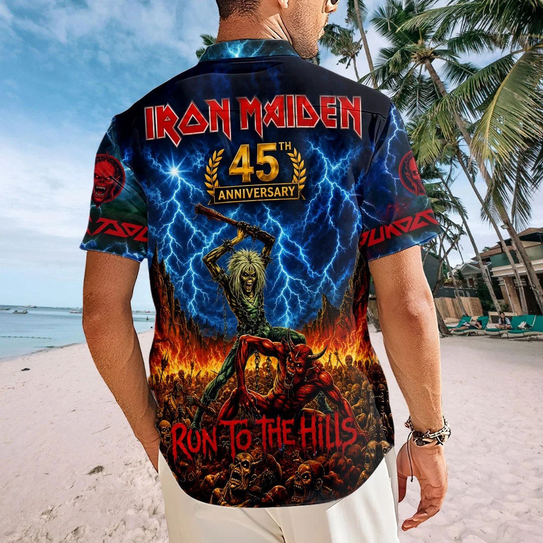 Iron Maiden Short Sleeve Button-Down Shirt – TMTHU9199