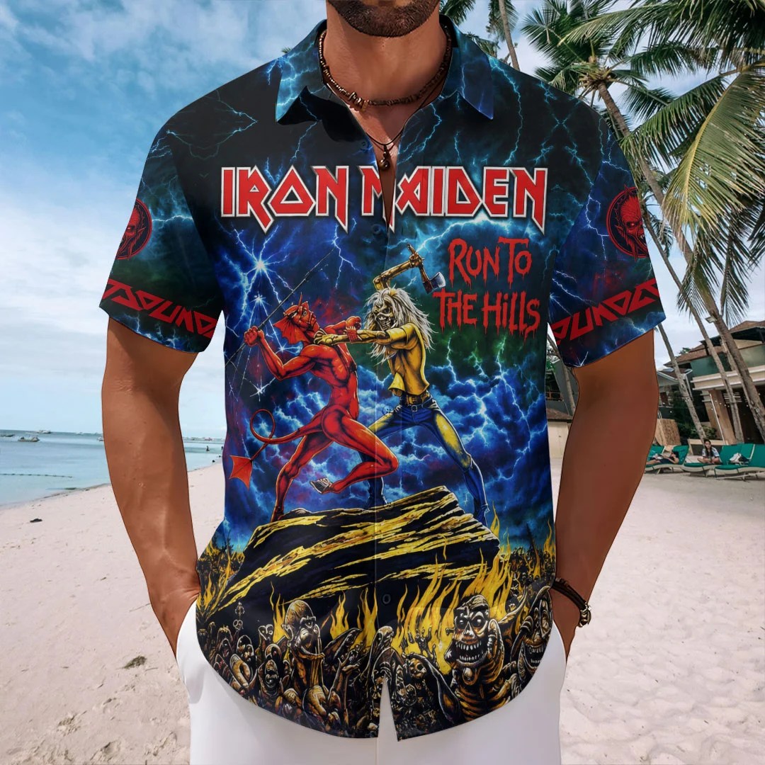 Iron Maiden Short Sleeve Button-Down Shirt – TMTHU9199