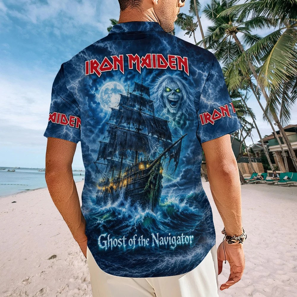 Iron Maiden Short Sleeve Button-Down Shirt – TMTHU9442