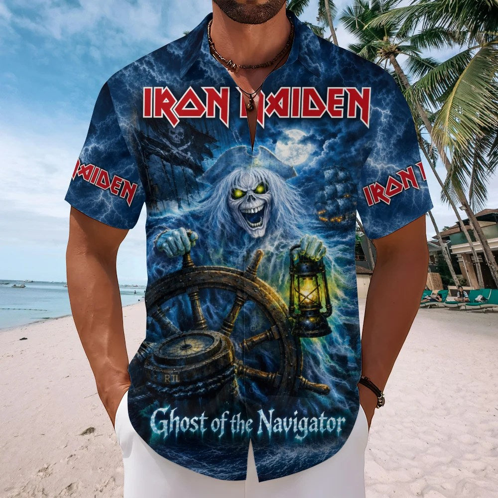 Iron Maiden Short Sleeve Button-Down Shirt – TMTHU9442
