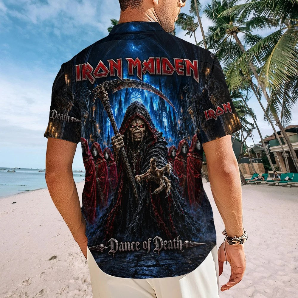 Iron Maiden Short Sleeve Button-Down Shirt – TMTHU9533